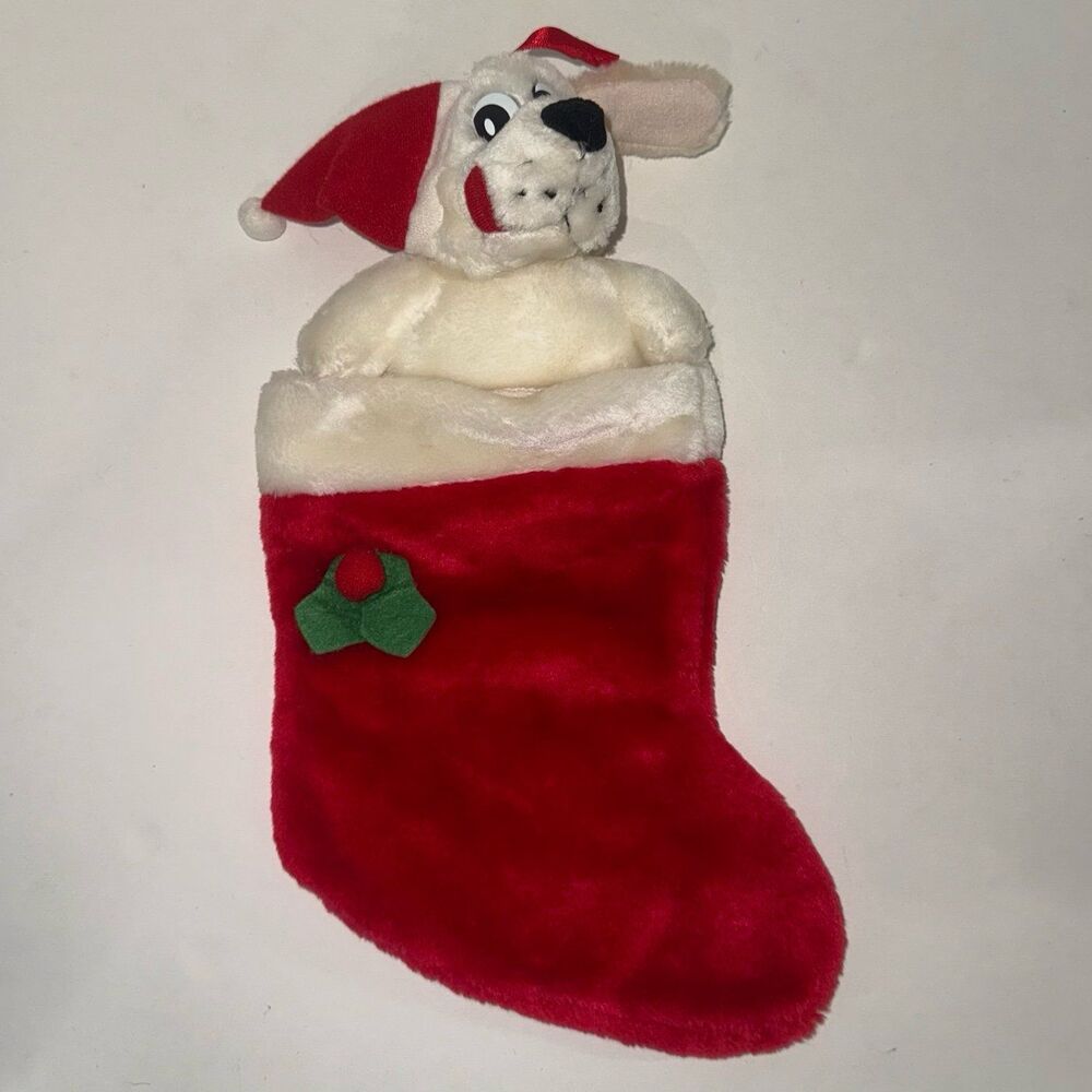 Christmas Stocking Dog Purina Beggin Strips Plush Puppy Holiday 14"
